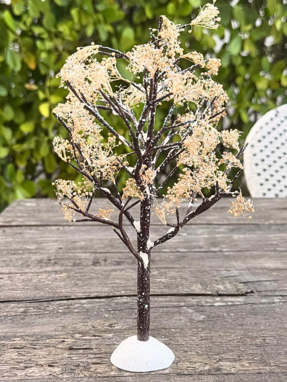 Vintage Department 56 Seasons Bay Winter Snow Frosted Tree 53384 1998 Retired